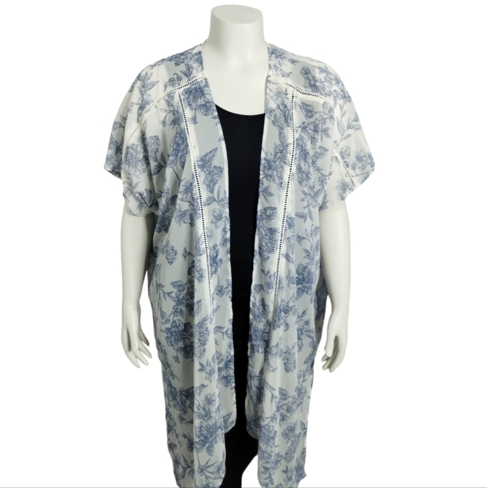 Band of Gypsies Sheer ,Flowy, Boho, Whimsical‎ Cover-up Floral Kimono Comfy